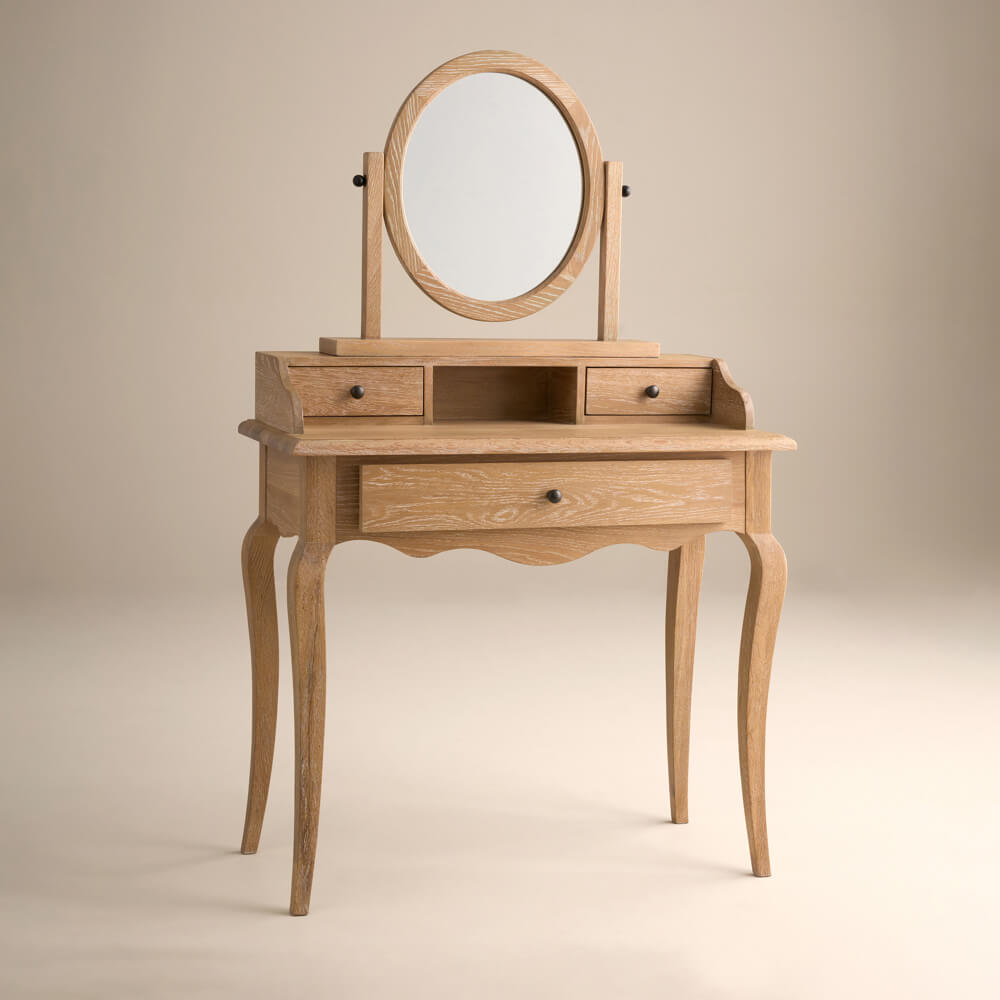 Sienna Beau Dressing Table, Weathered Oak